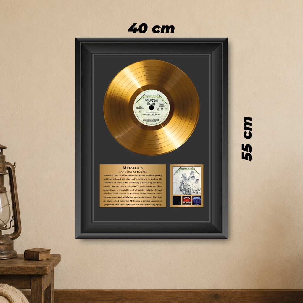 Metallica ...And Justice for All Gold Record Framed Wall Art Decorv