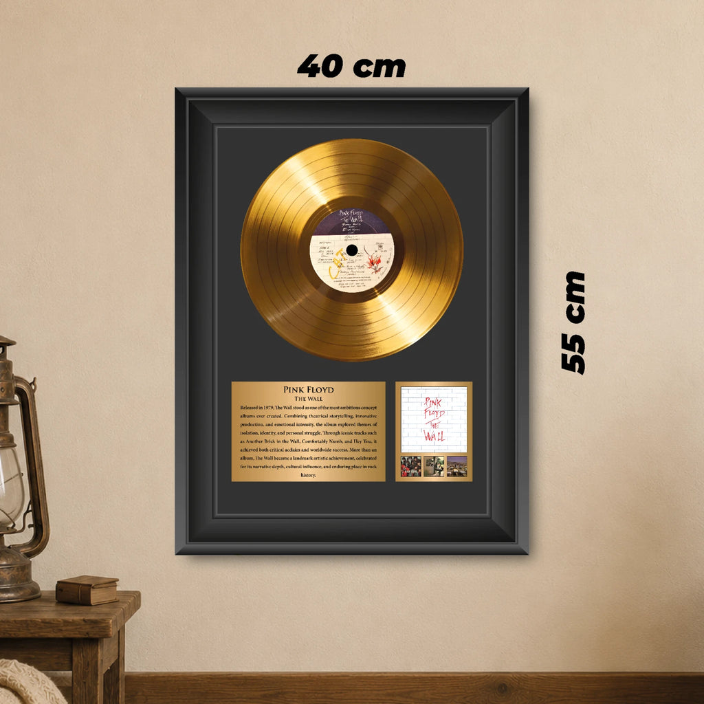 Pink Floyd The Wall Gold Record Framed Wall Art Rock Memorabilia