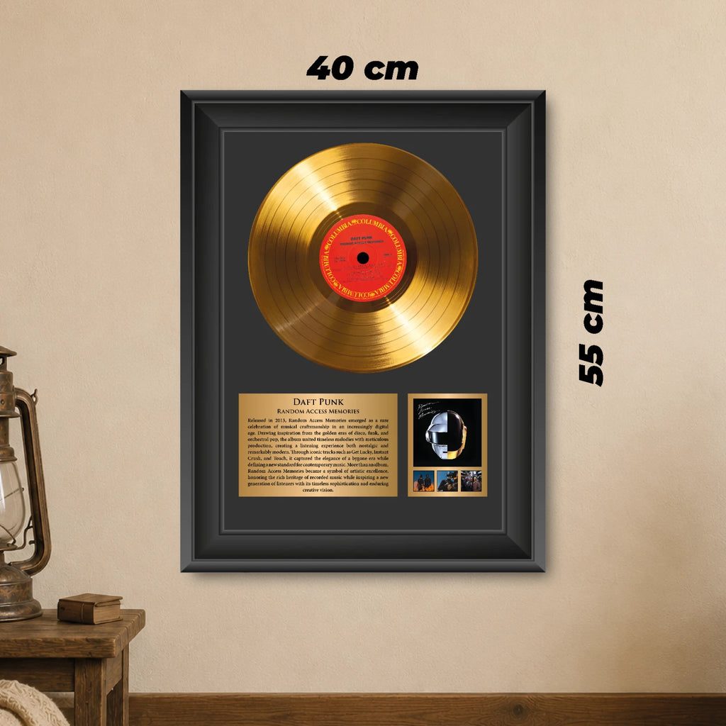 Daft Punk Random Access Memories Gold Record Framed Wall Art