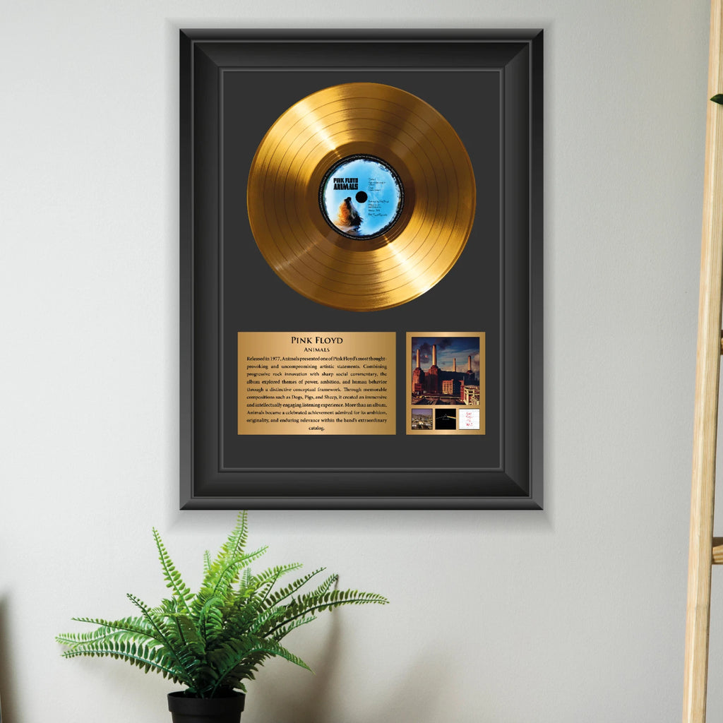 Pink Floyd Animals Gold Record Framed Wall Art Rock Memorabilia