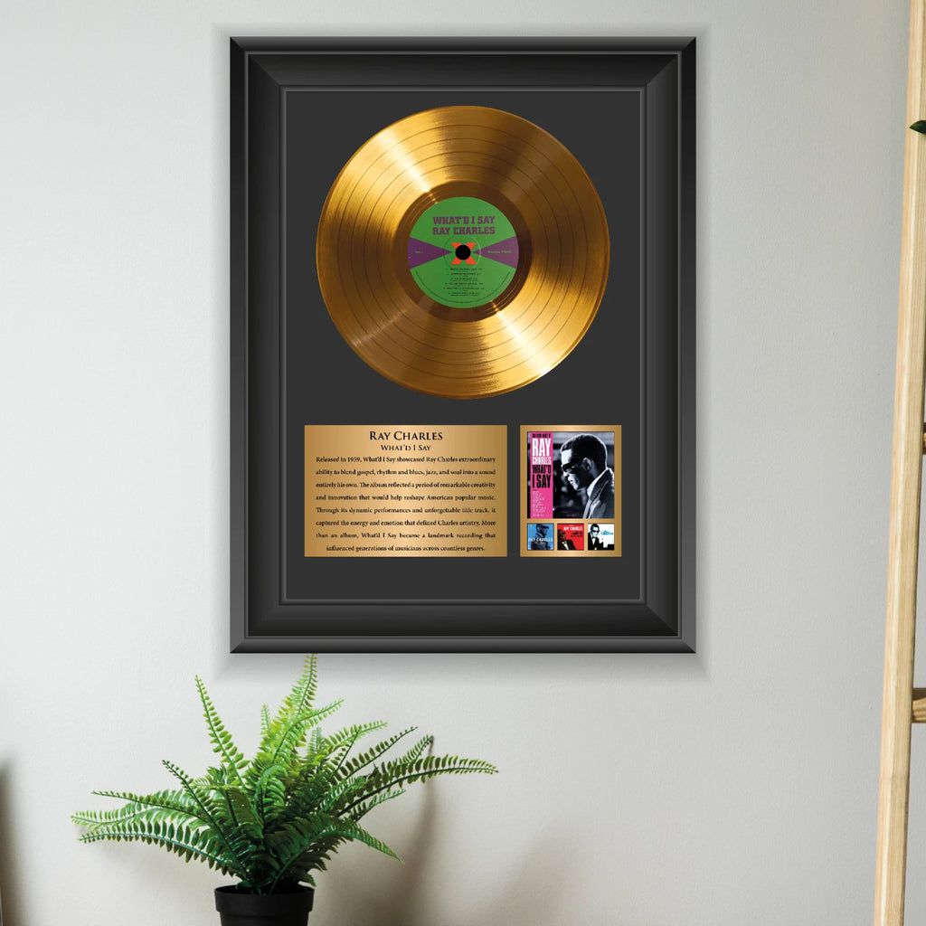 Ray Charles What'd I Say Gold Record Framed Wall Art Memorabilia