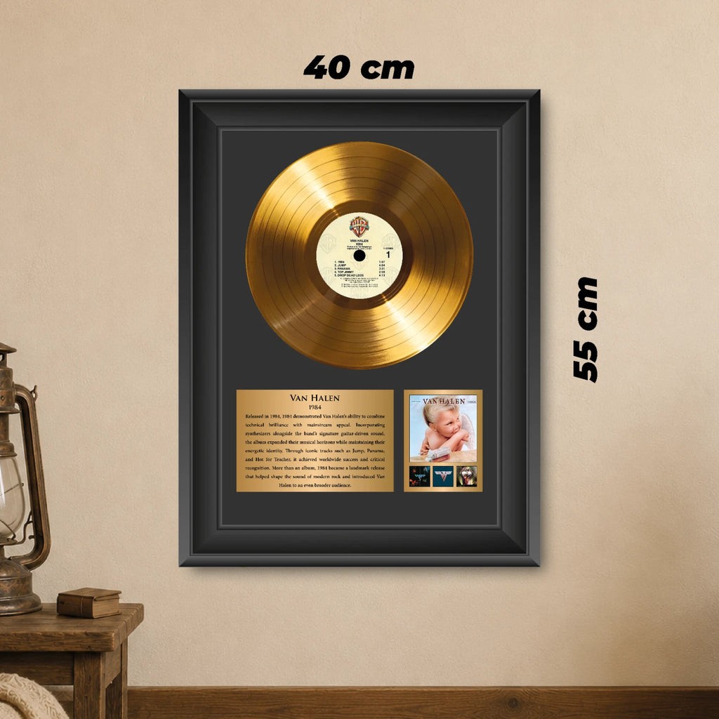 Van Halen 1984 Gold Record Framed Wall Art Rock Memorabilia