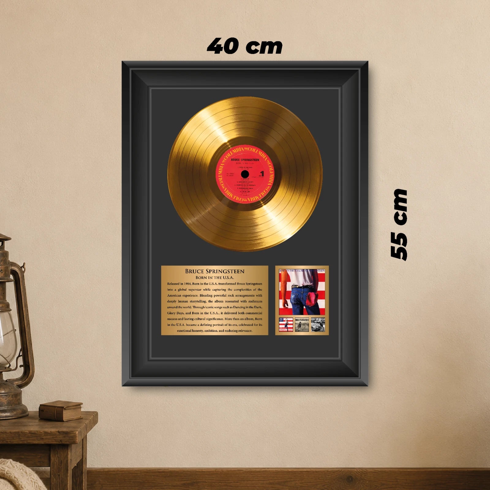 Bruce Springsteen Born in the U.S.A. Gold Record Framed Wall Art