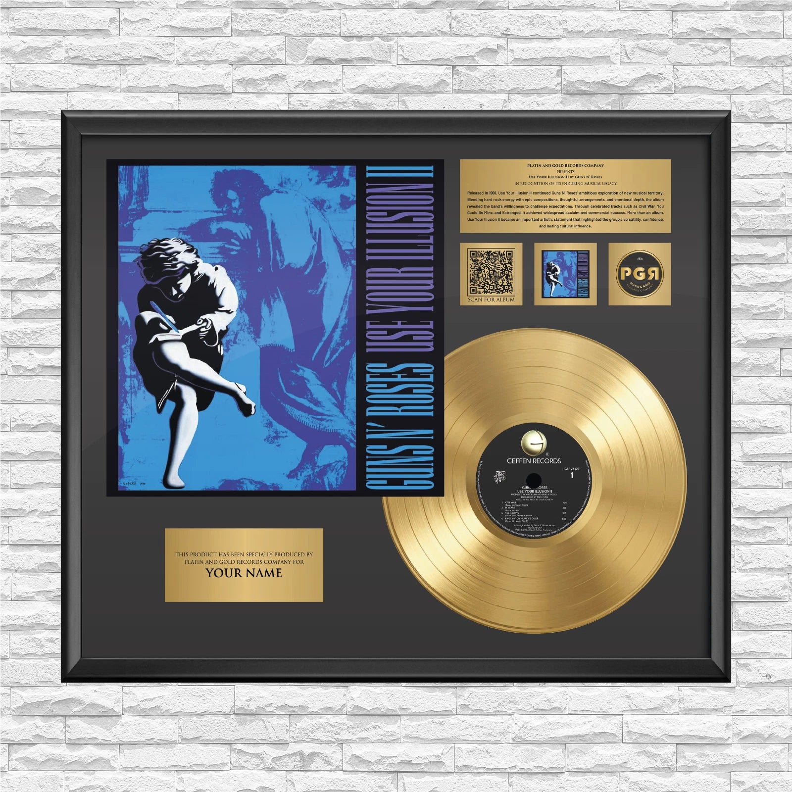 Personalized Guns N' Roses Use Your Illusion I Gold Record Framed Art