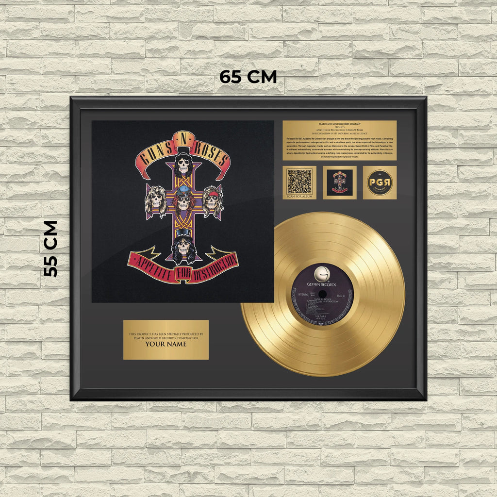 Personalized Guns N' Roses Appetite for Destruction Gold Record Frame