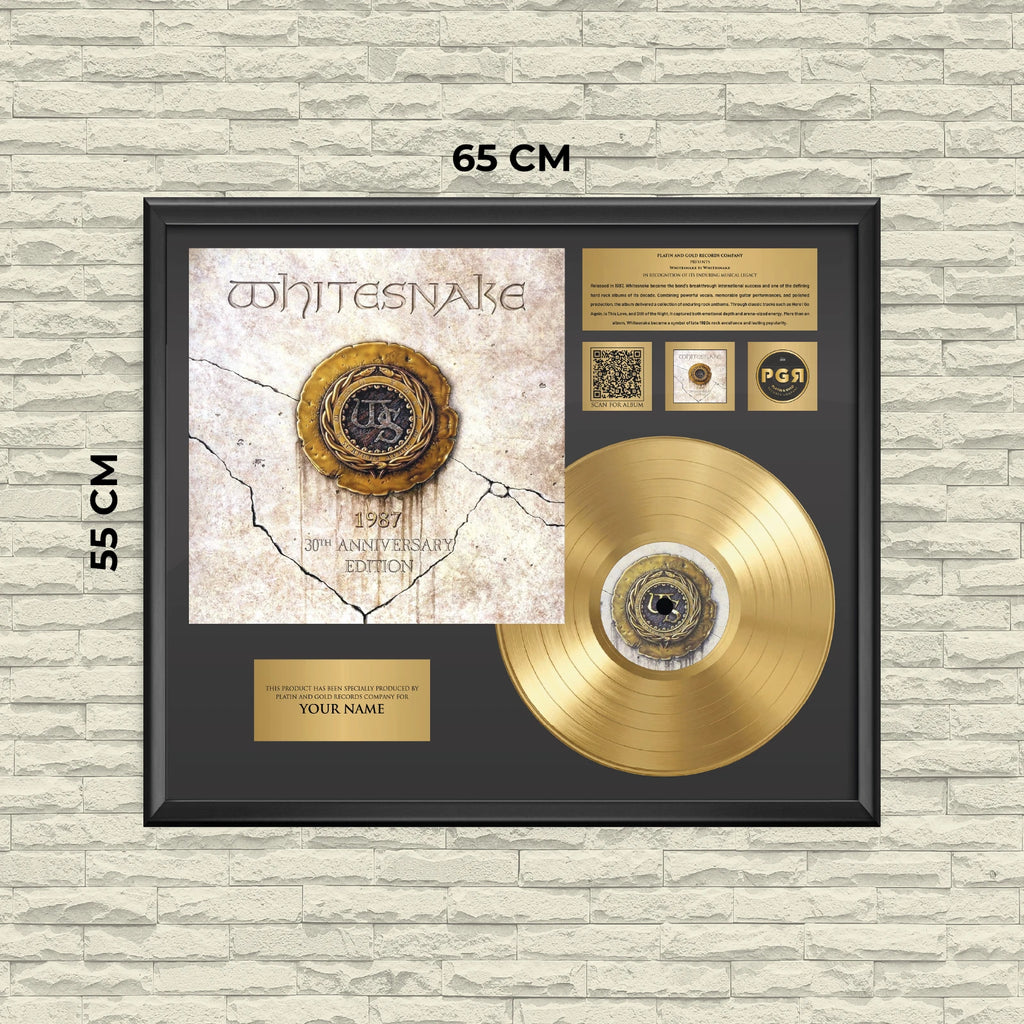 Personalized Whitesnake 1987 Gold Record Framed Wall Art Decor
