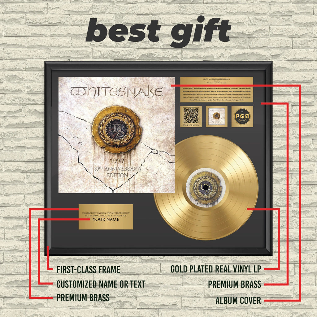 Personalized Whitesnake 1987 Gold Record Framed Wall Art Decor