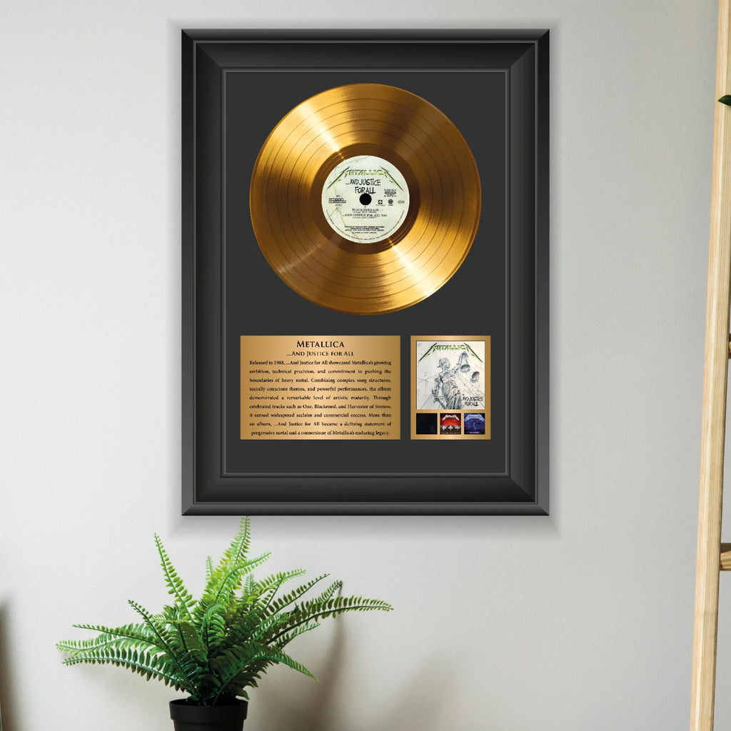 Metallica ...And Justice for All Gold Record Framed Wall Art Decorv