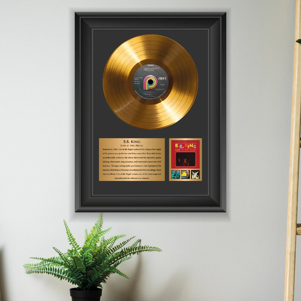 B.B. King Live at the Regal Gold Record Framed Wall Art Memorabilia