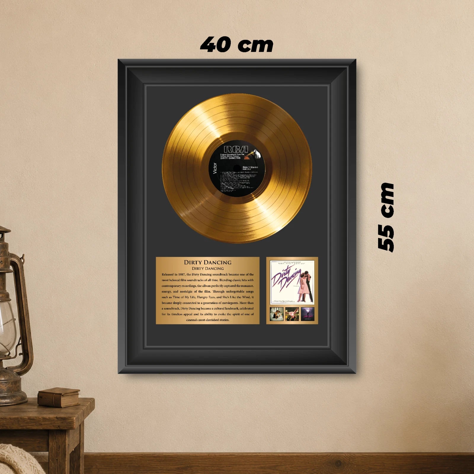 Dirty Dancing Soundtrack Gold Record Framed Wall Art Movie Memorabilia