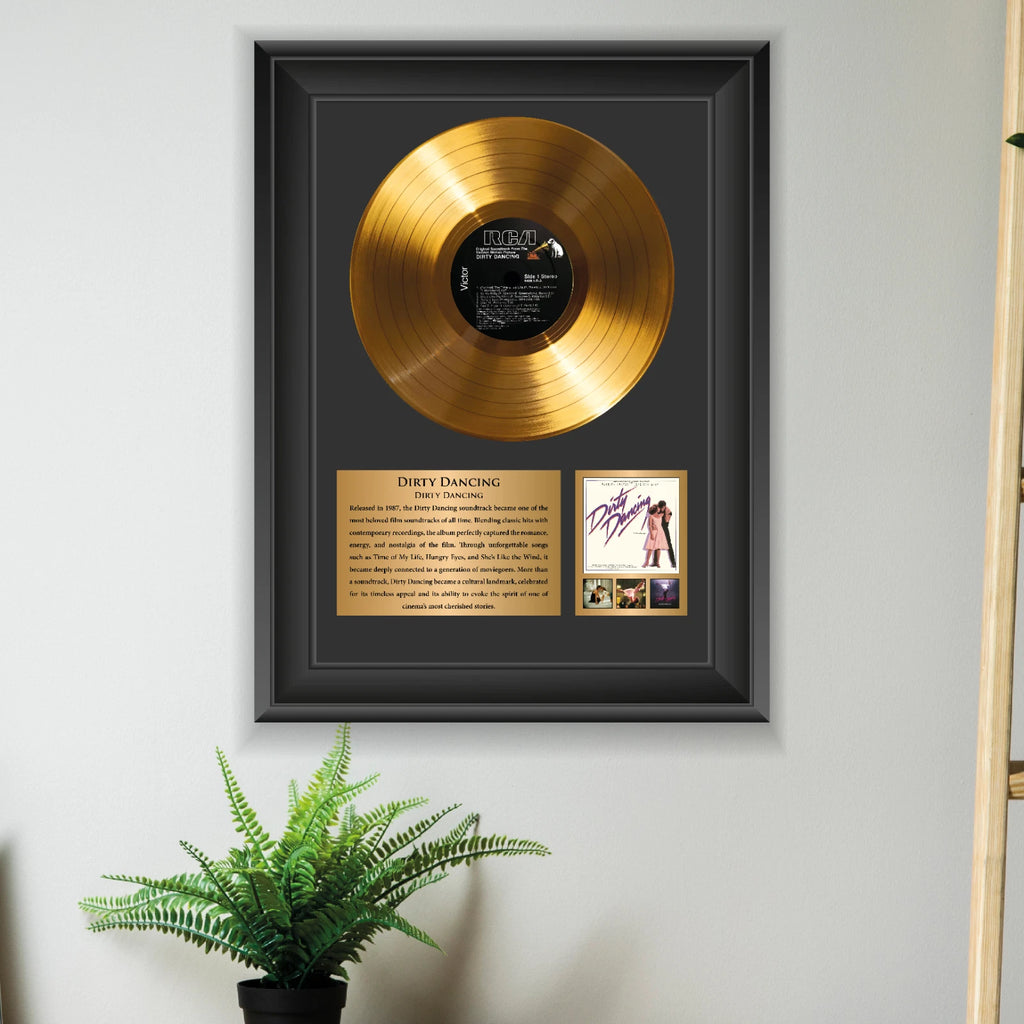 Dirty Dancing Soundtrack Gold Record Framed Wall Art Movie Memorabilia