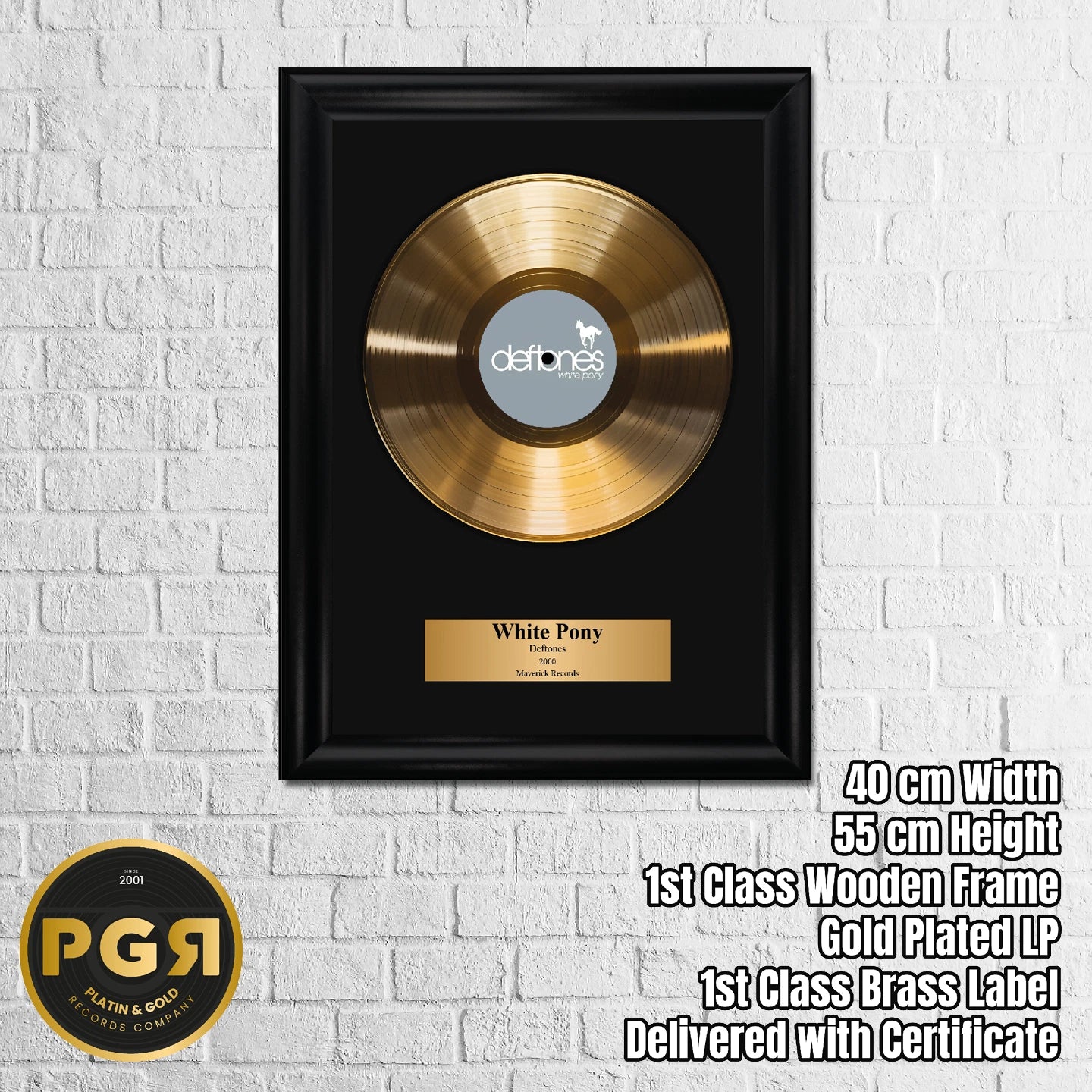 Deftones White Pony Gold Record Framed Wall Art Alternative Metal Decor