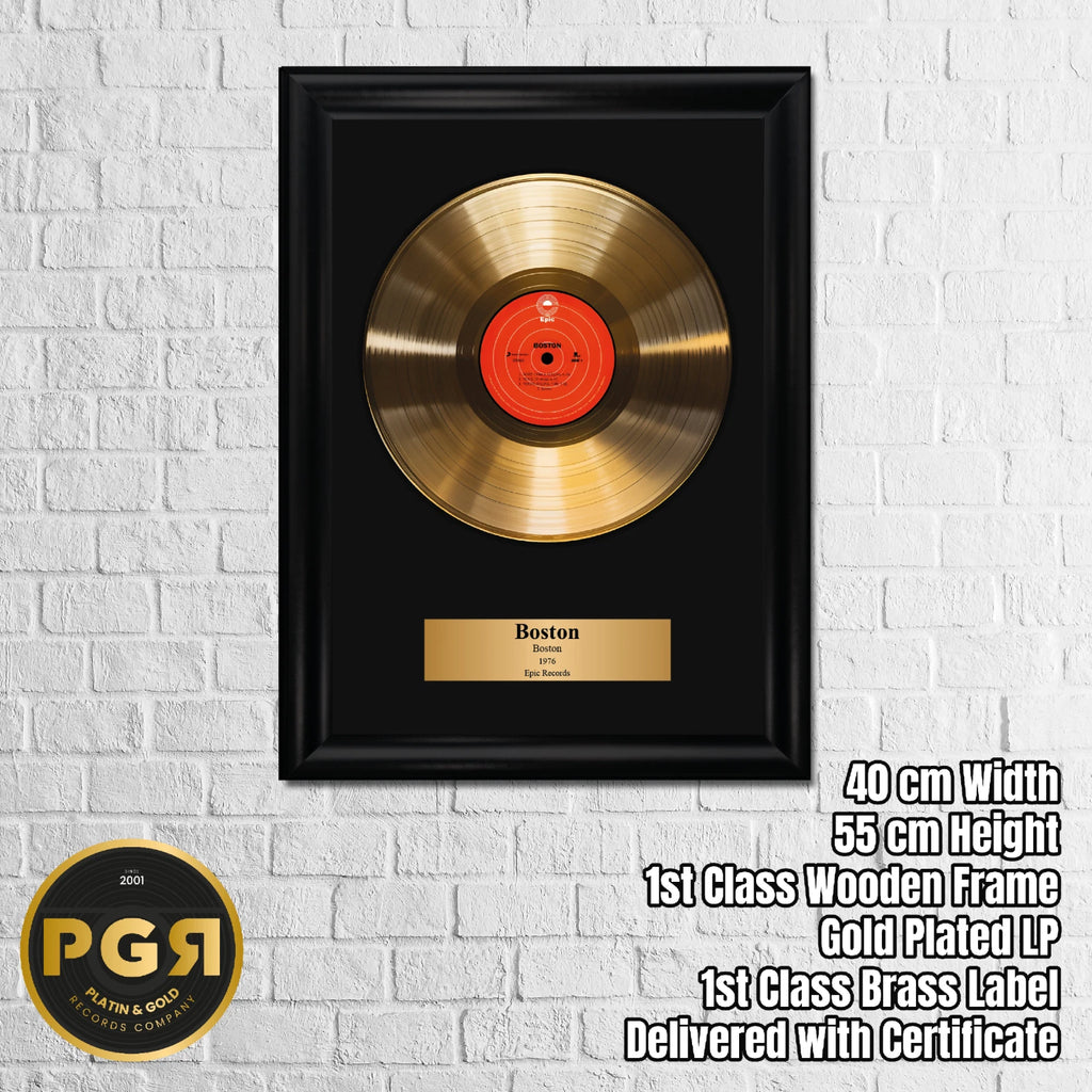 Boston Gold Record Framed Wall Art Classic Rock Memorabilia