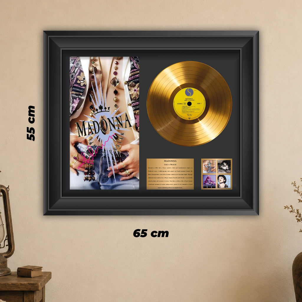 Personalized Madonna Like a Prayer Gold Record Framed Wall Art Decor