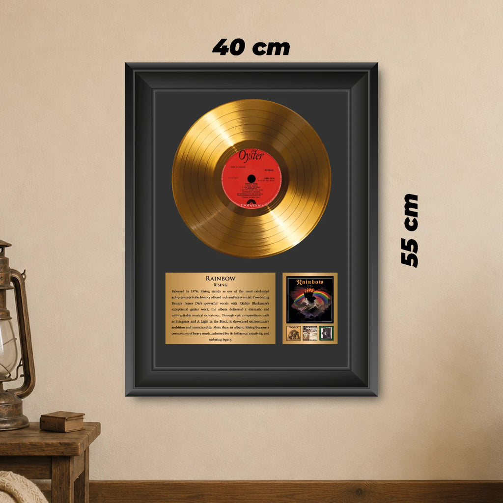 Rainbow Rising Gold Record Framed Wall Art Rock Memorabilia