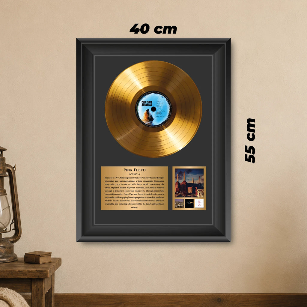 Pink Floyd Animals Gold Record Framed Wall Art Rock Memorabilia