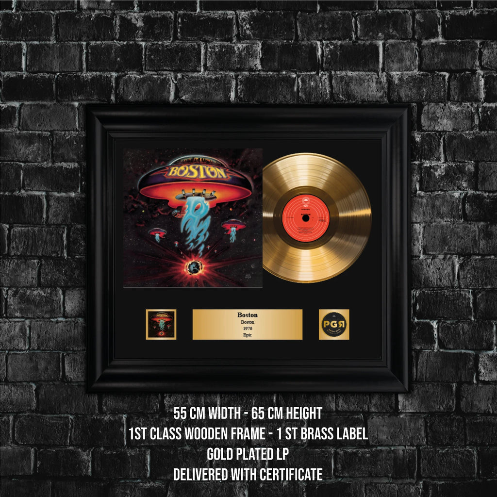 Boston Debut Album Gold Record Framed Wall Art Music Memorabilia