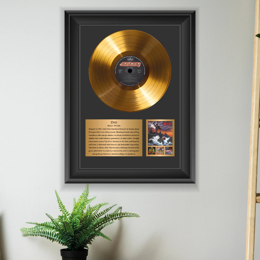 Dio Holy Diver Gold Record Framed Wall Art Heavy Metal Memorabilia