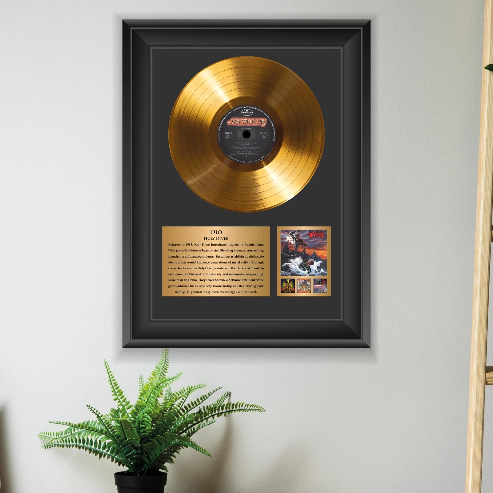 Dio Holy Diver Gold Record Framed Wall Art Heavy Metal Memorabilia