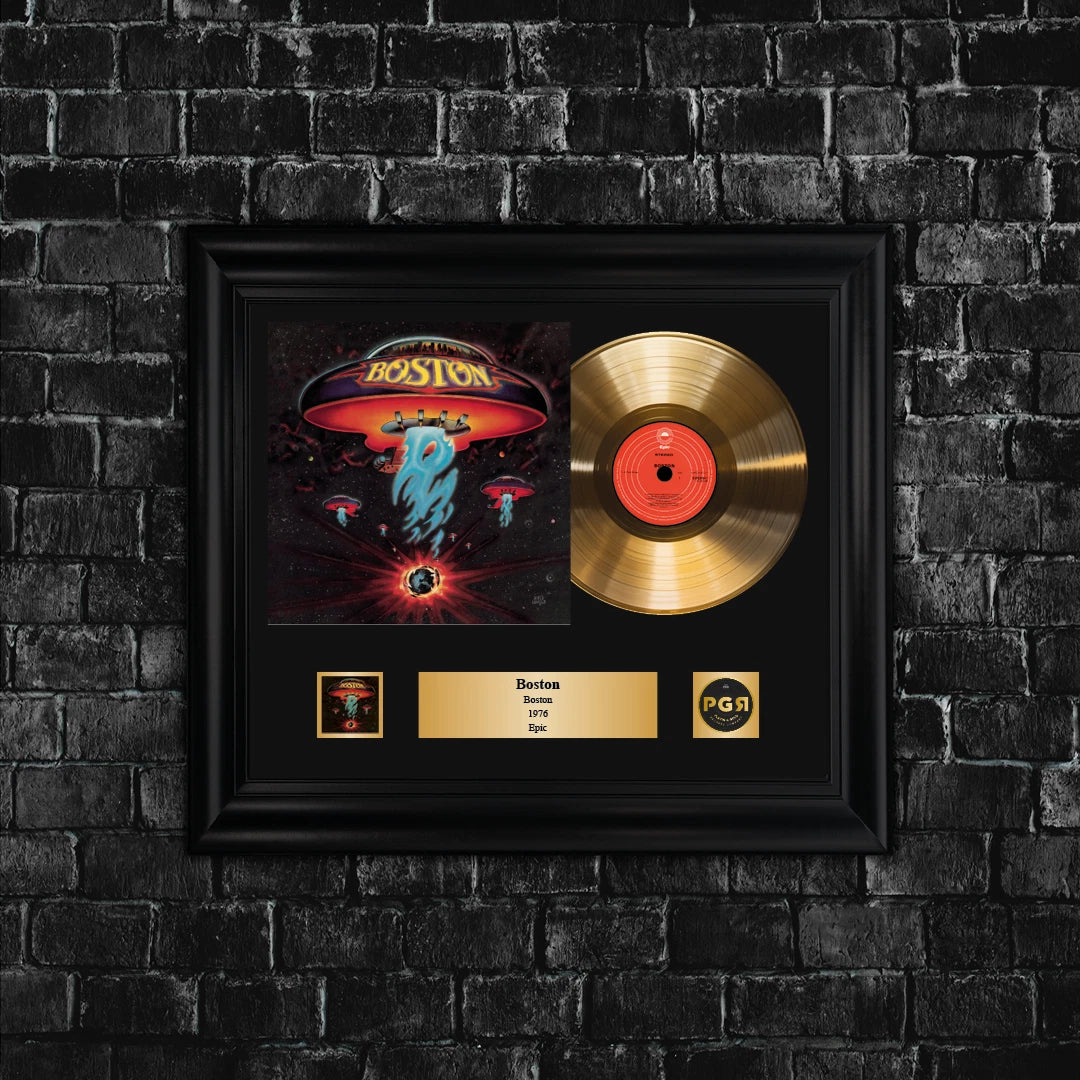 Boston Debut Album Gold Record Framed Wall Art Music Memorabilia