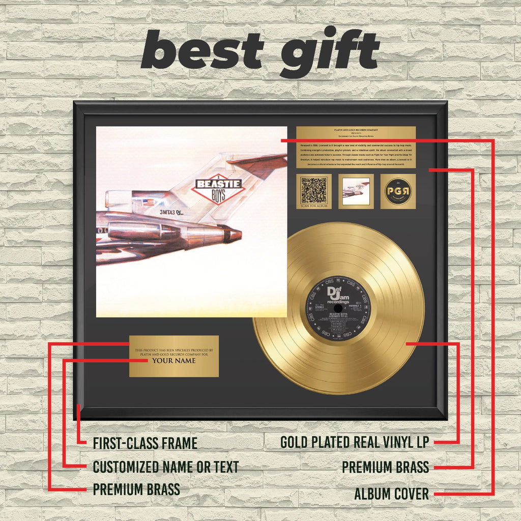 Personalized Beastie Boys Licensed to Ill Gold Record Framed Wall Art