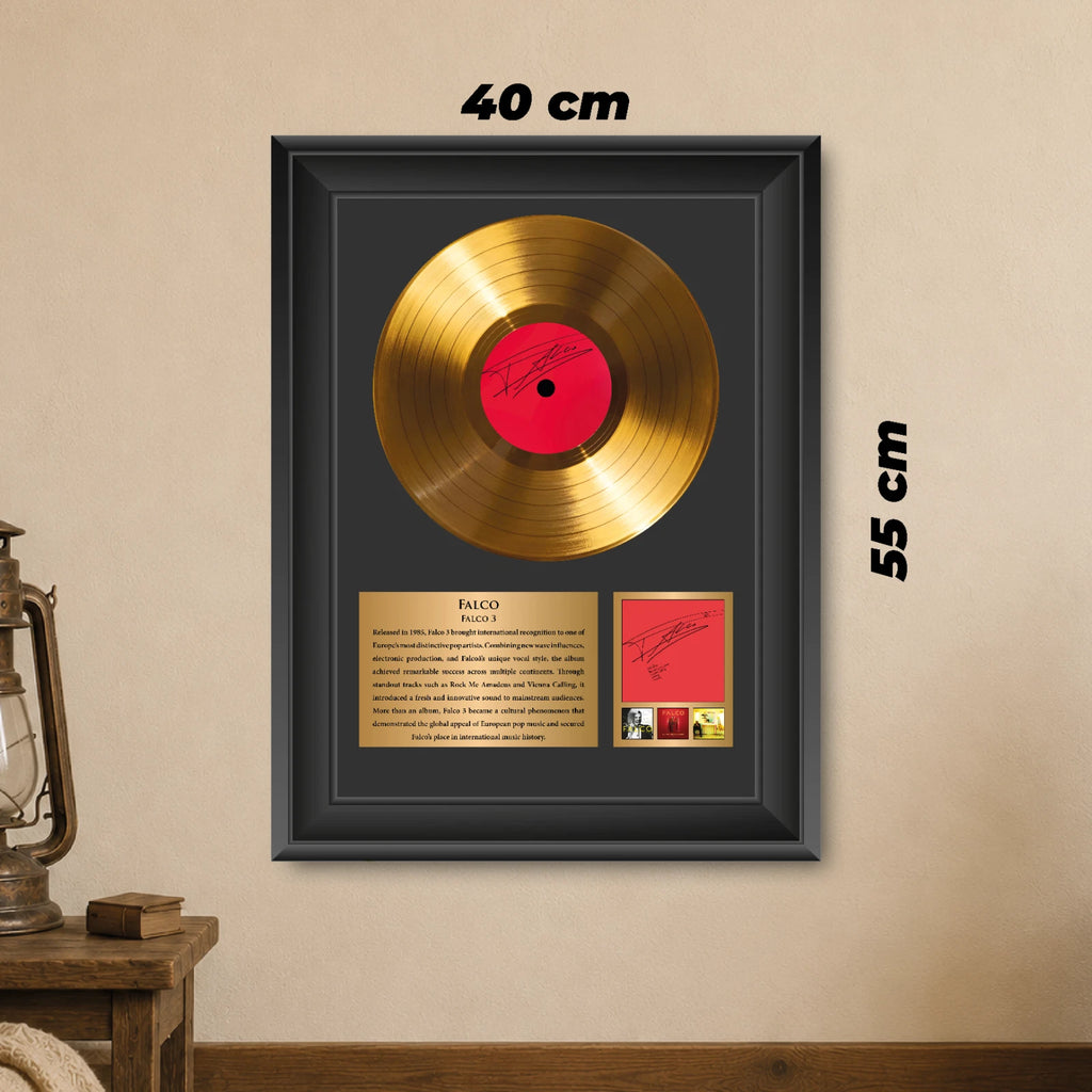 Falco Falco 3 Gold Record Framed Wall Art Pop Music Memorabilia