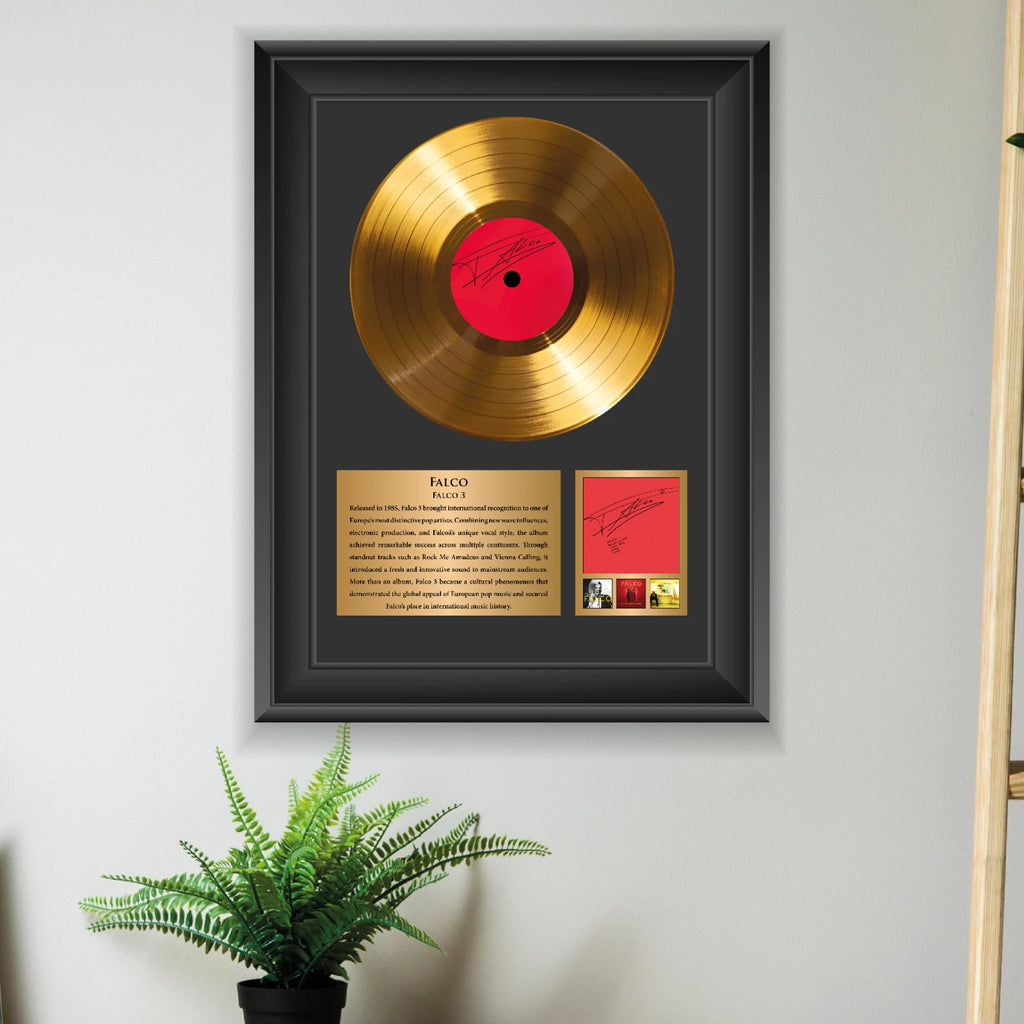 Falco Falco 3 Gold Record Framed Wall Art Pop Music Memorabilia