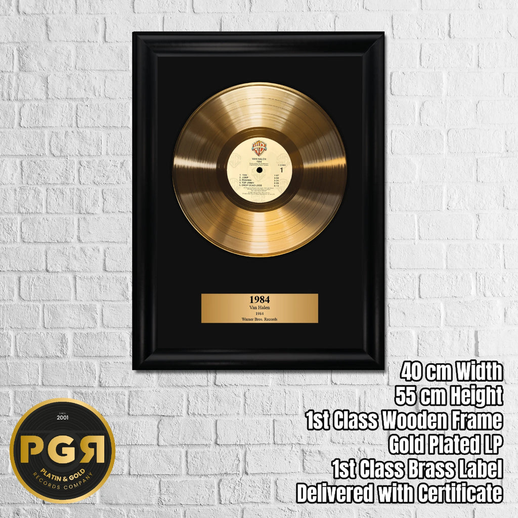 Van Halen 1984 Gold Record Framed Wall Art Rock Memorabilia