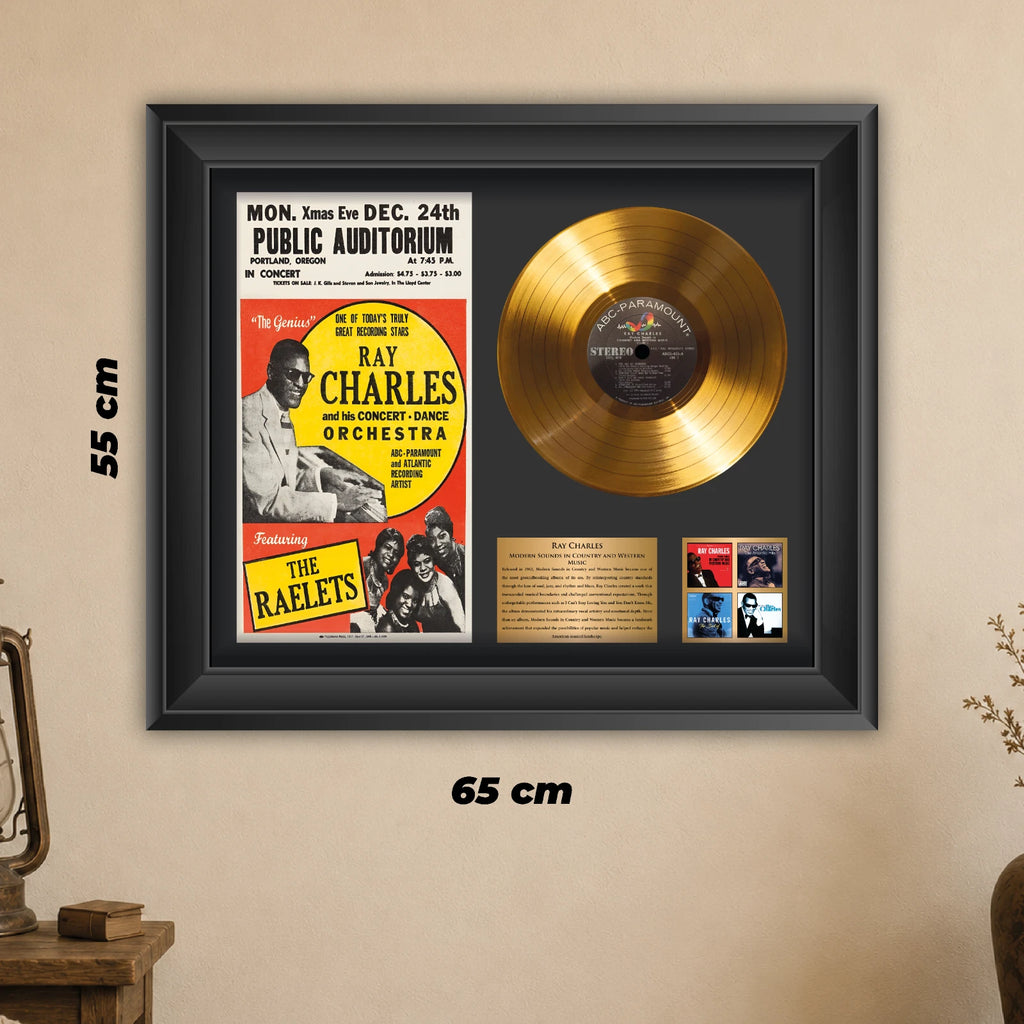 Personalized Ray Charles Modern Sounds Gold Record Framed Wall Art