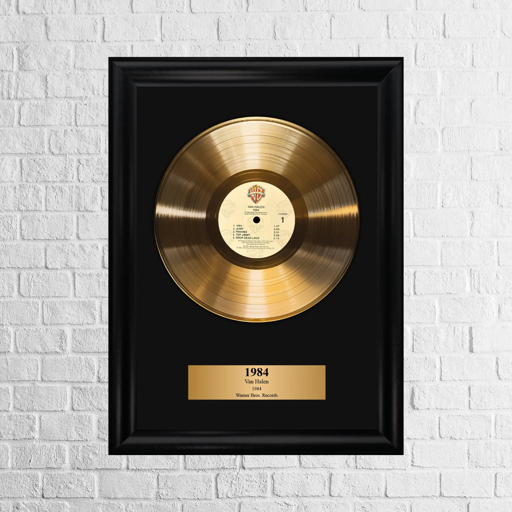 Van Halen 1984 Gold Record Framed Wall Art Rock Memorabilia