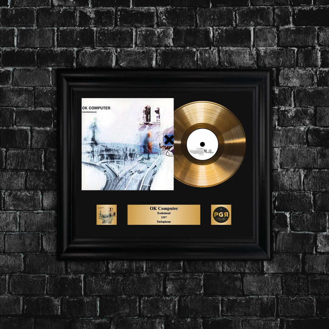 Radiohead OK Computer Gold Record Framed Wall Art Music Memorabilia