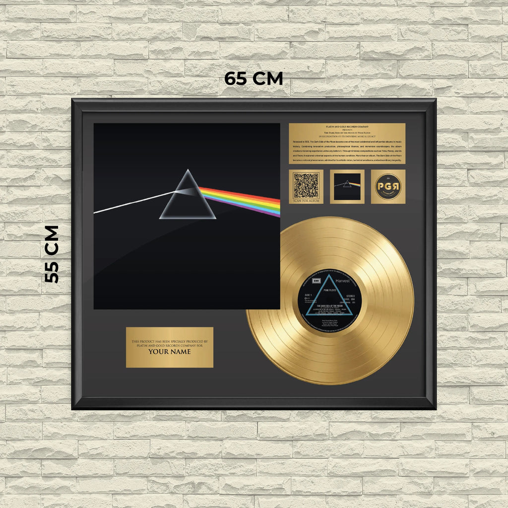 Personalized Pink Floyd The Dark Side of the Moon Gold Record Wall Art