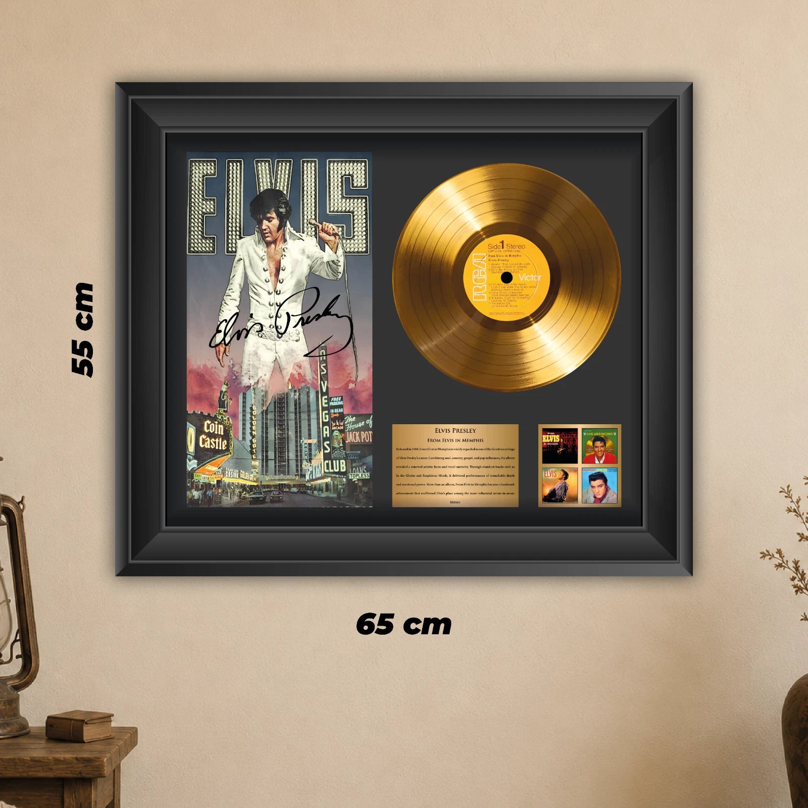 Personalized Elvis Presley Elvis in Memphis Gold Record Framed Wall Art