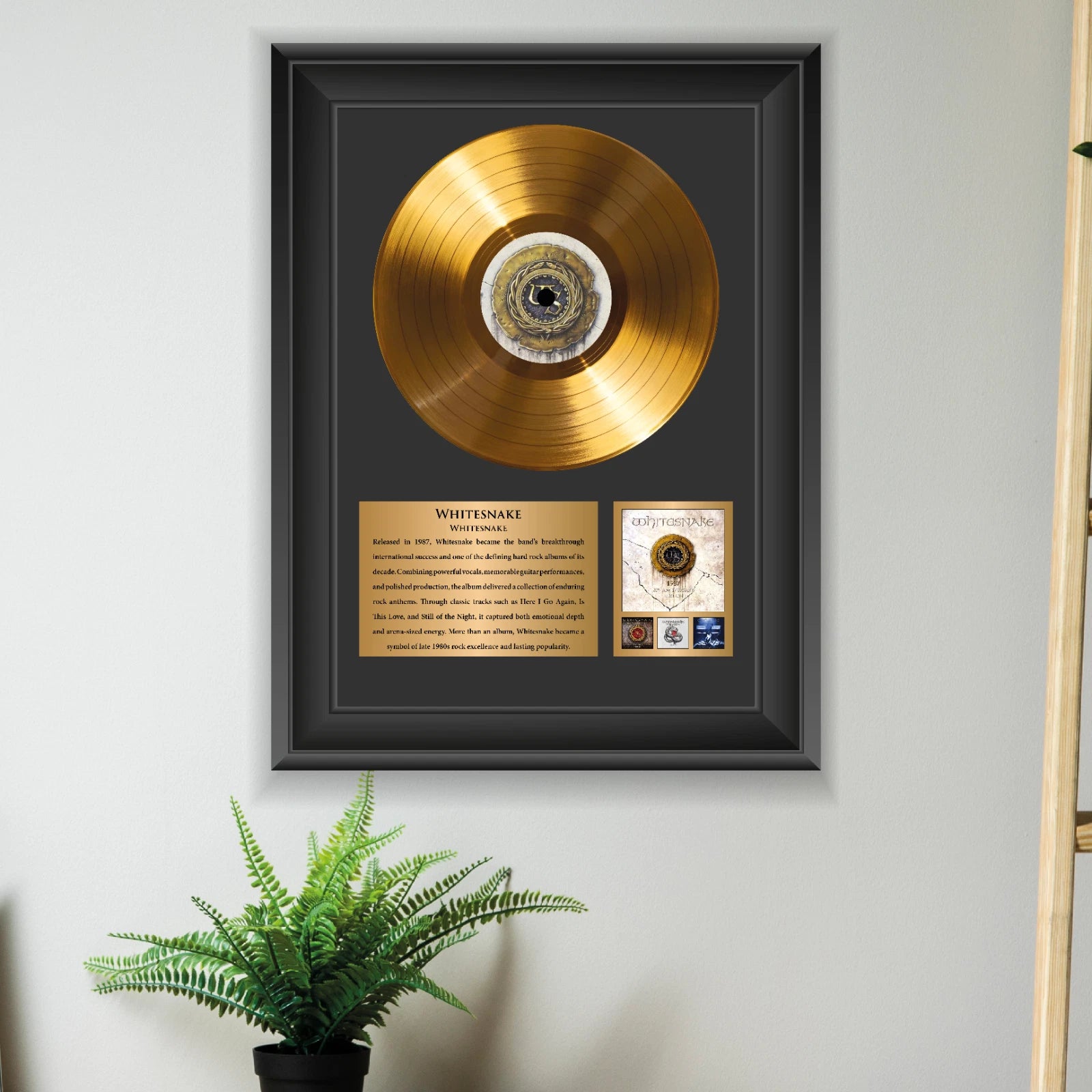 Whitesnake 1987 Gold Record Framed Wall Art Rock Memorabilia