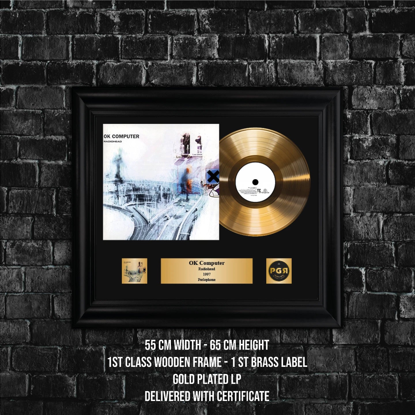 Radiohead OK Computer Gold Record Framed Wall Art Music Memorabilia