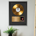 Black Sabbath Paranoid Gold Record Framed Wall Art Metal Memorabilia