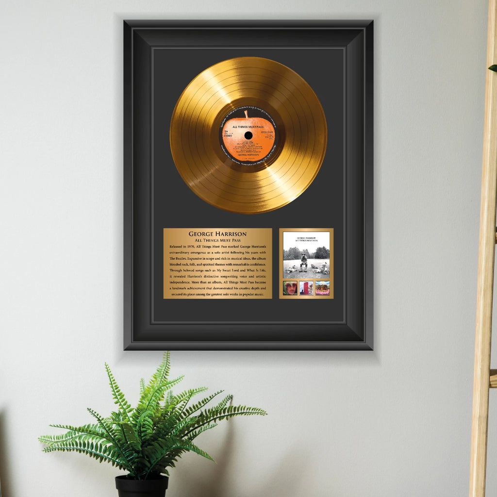 George Harrison All Things Must Pass Gold Record Framed Wall Art