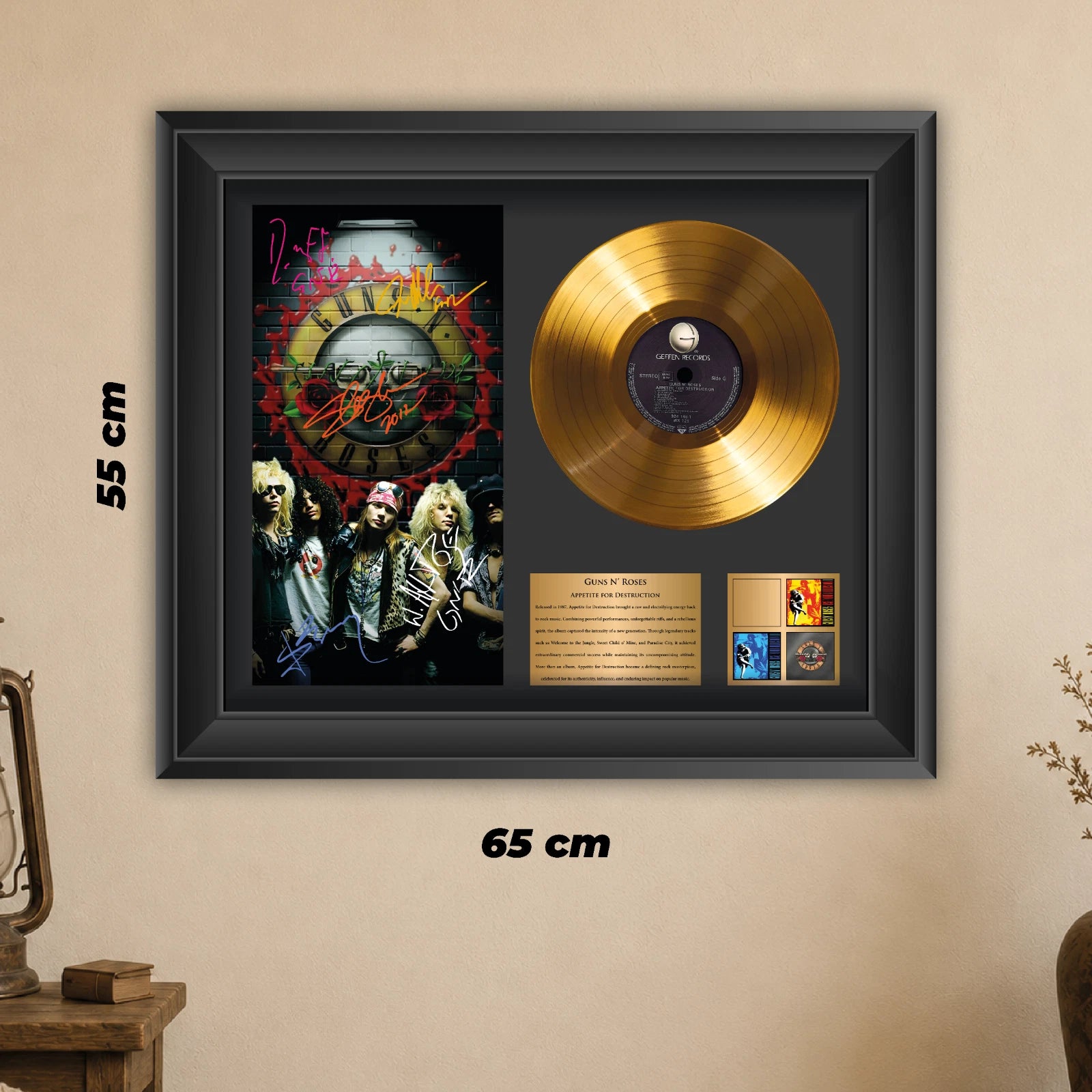 Personalized Guns N' Roses Appetite for Destruction Gold Record Frame