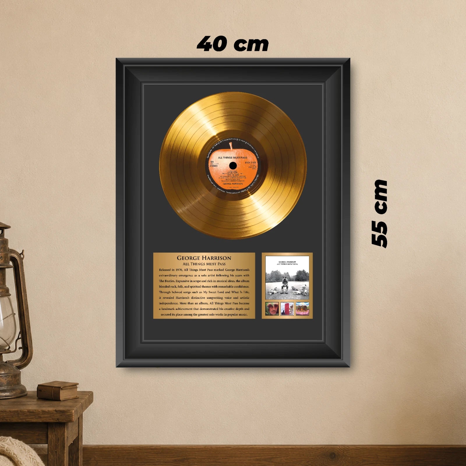 George Harrison All Things Must Pass Gold Record Framed Wall Art