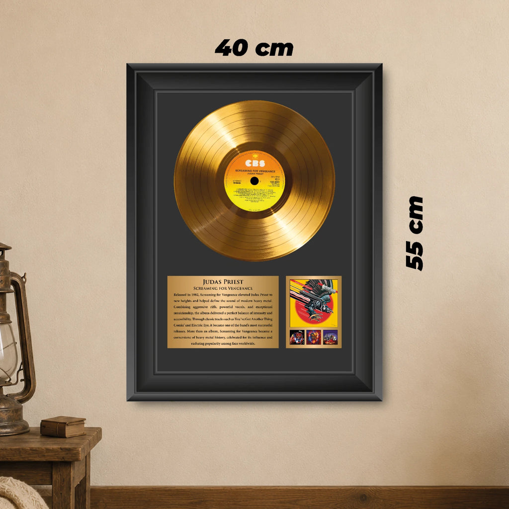 Judas Priest Screaming for Vengeance Gold Record Framed Wall Art