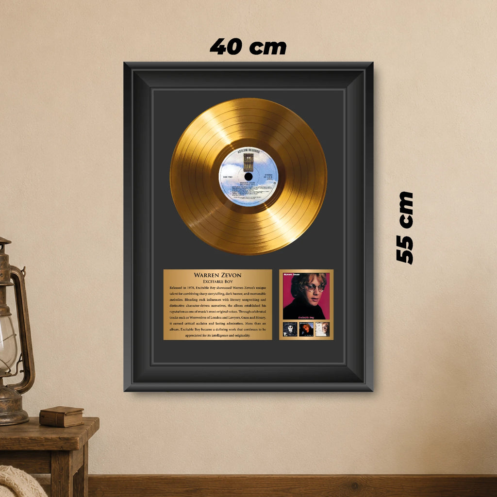 Warren Zevon Excitable Boy Gold Record Framed Wall Art Memorabilia