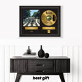 The Beatles – Framed Gold Plated Record Vinyl  – Copy Signed – Premium Wall Art