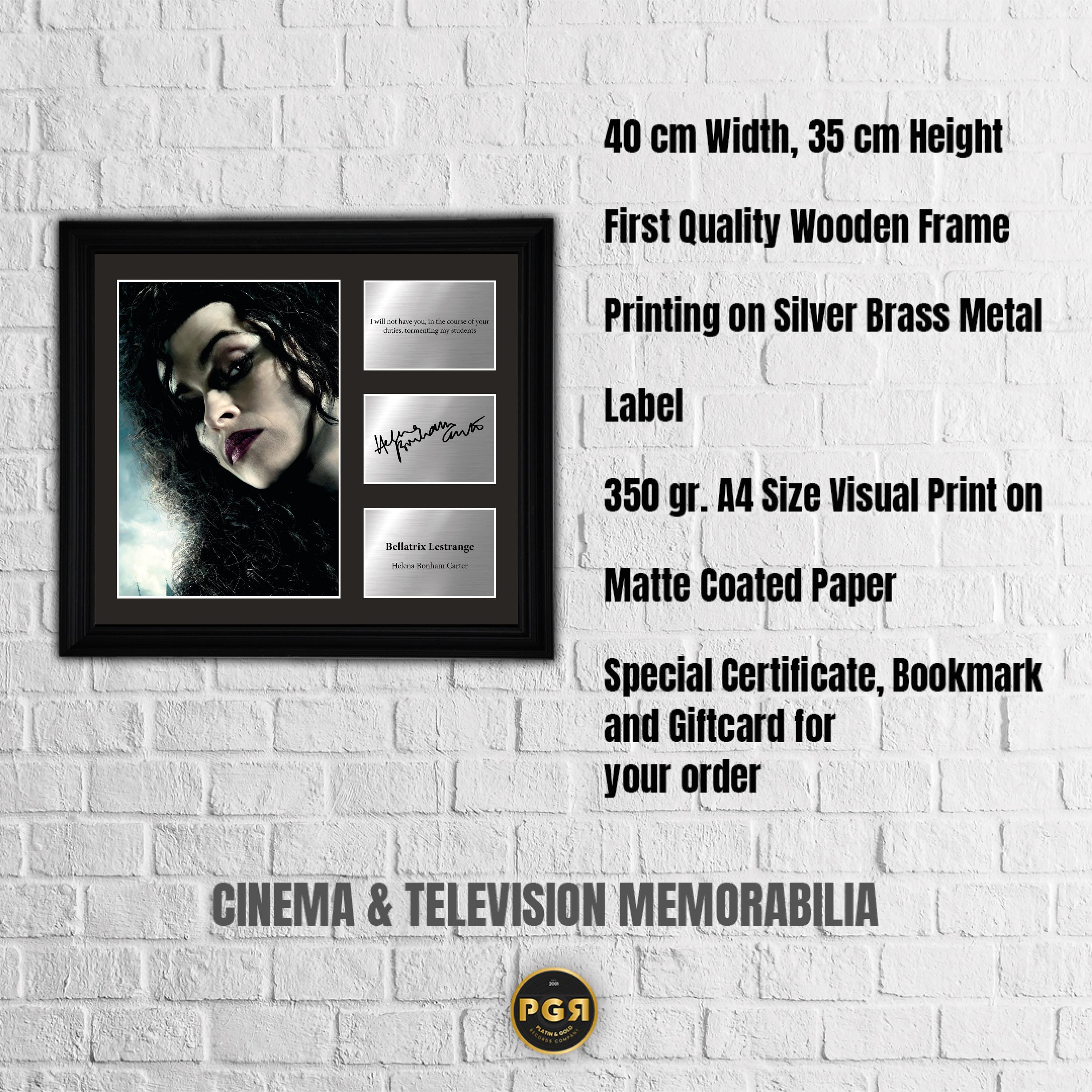Bellatrix Lestrange - Helena Bonham Carter - Framed Movie Character Print