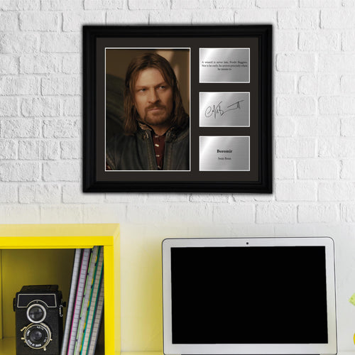 Boromir - Sean Bean - Framed Movie Character Print with Copy Signed