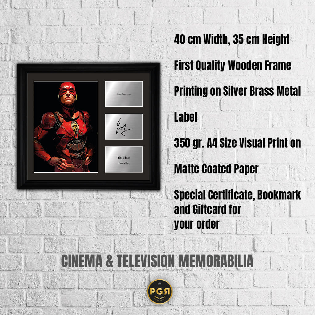 The Flash - Ezra Miller - Framed Movie Character Print with Copy Signed