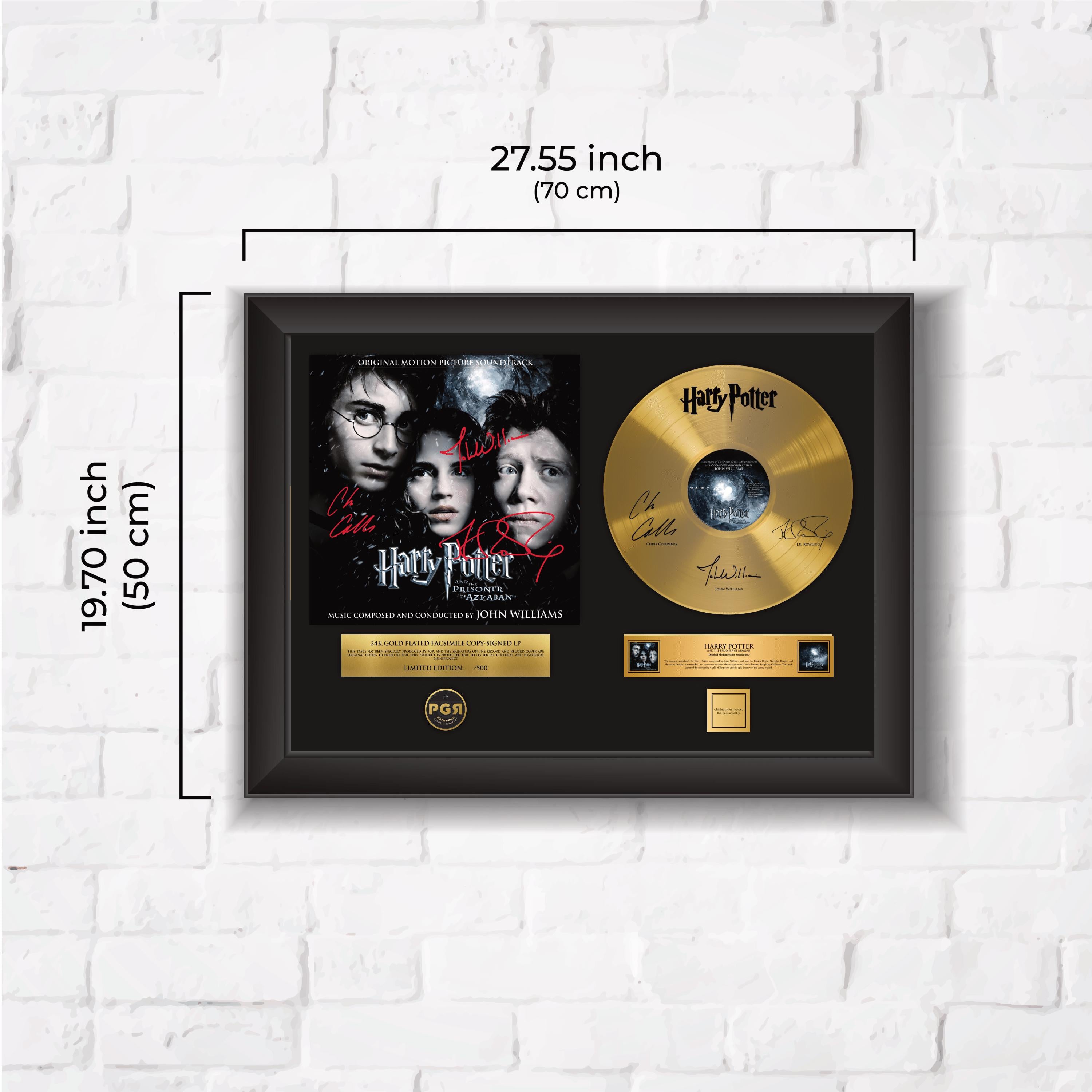 Harry Potter – Framed Gold Plated Record Vinyl  – Copy Signed – Premium Wall Art