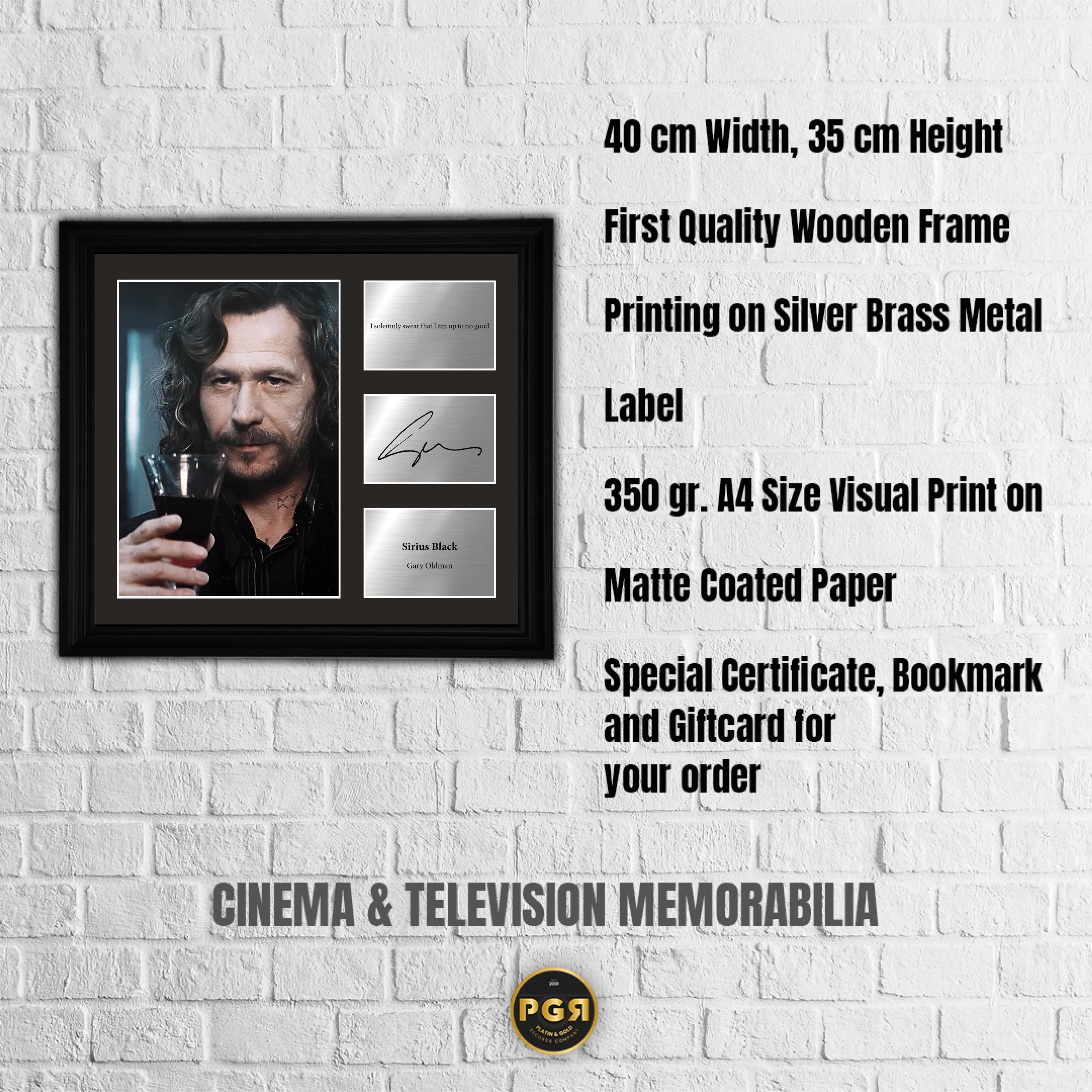 Sirius Black - Gary Oldman - Framed Movie Character Print with Copy Signed