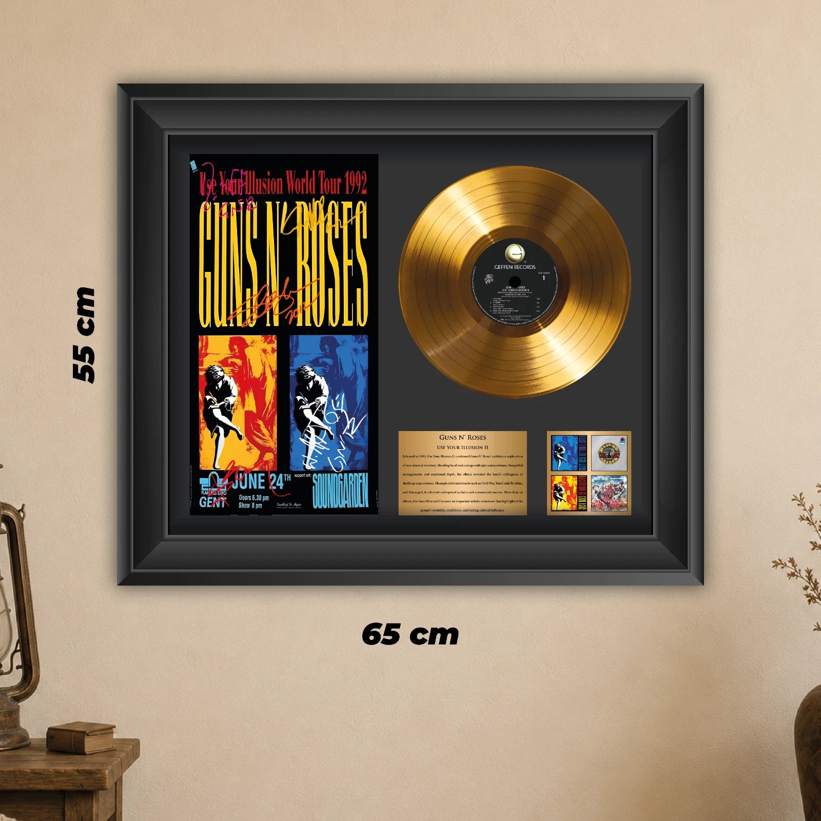 Personalized Guns N' Roses Use Your Illusion I Gold Record Framed Art