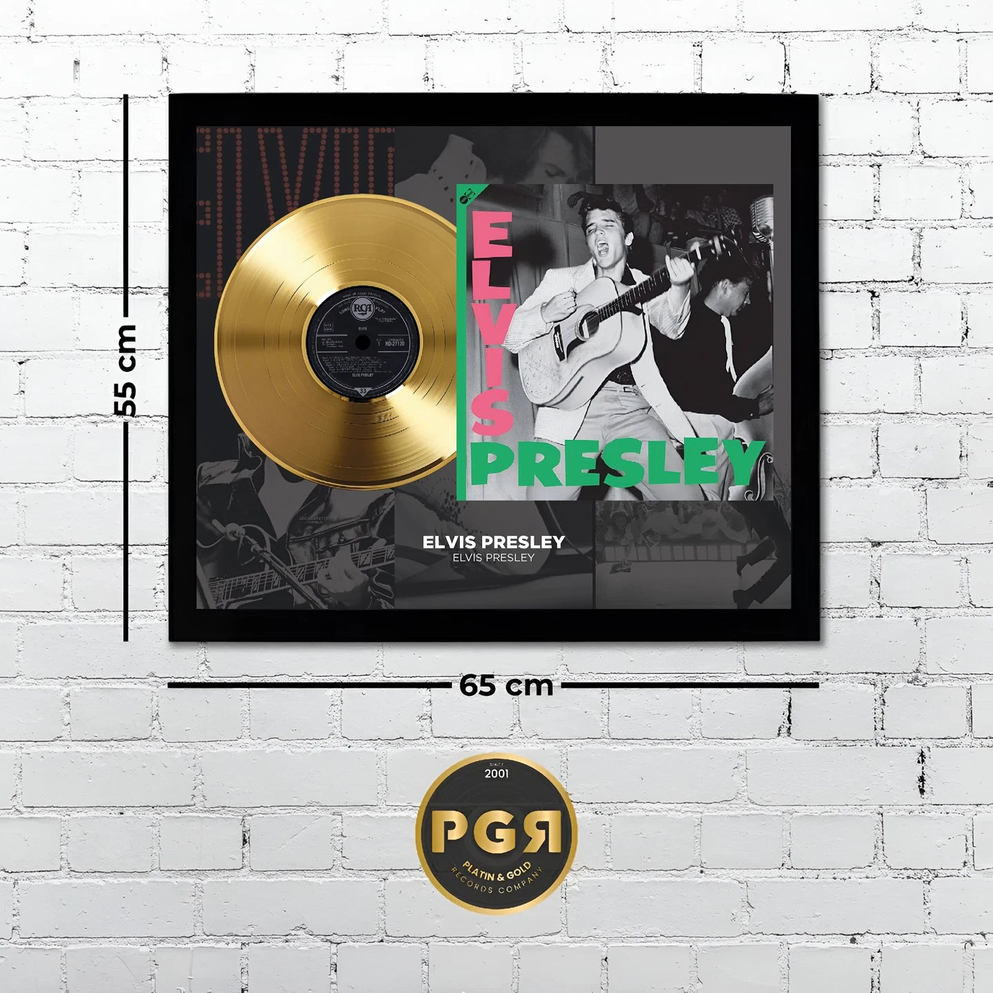 Elvis Presley Gold Record Framed Wall Art Rock & Roll Memorabilia