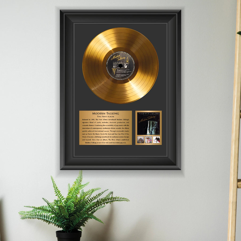 Modern Talking The First Album Gold Record Framed Wall Art Decor